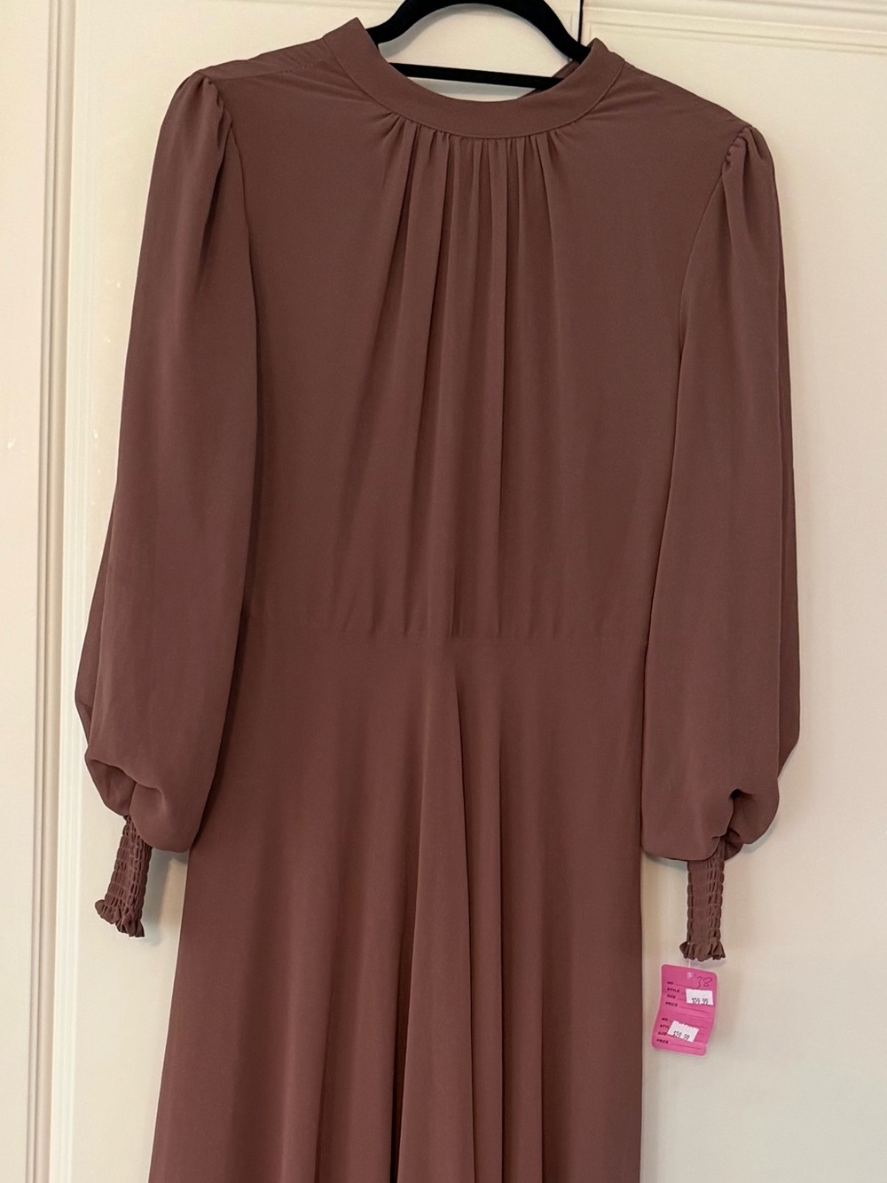 Women's Long Sleeve Rust Brown Maxi Dress